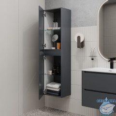 Пенал подвесной, 40 см, темно-серый, Edifice, IDDIS, EDI40D0i97