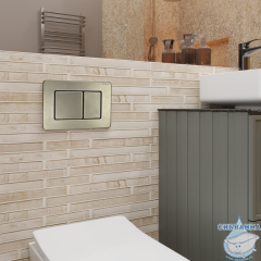 Кнопка смыва Charus Robusto FP.310.GNM.05 оружейная сталь