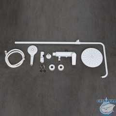 Душевая система Lemark Bronx 230 1 режим LM3762MW (белый матовый)