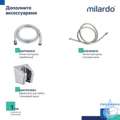 Гигиеническая лейка Milardo Эссеншл ESS2FCRM20 (хром)