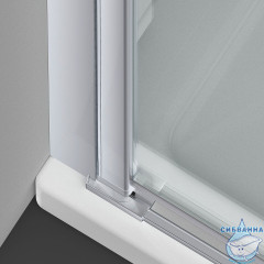 Дверь в нишу Vincea Alpha 70 профиль хром, стекло текстурное VDP-3AL700MT