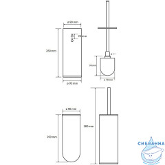 Ершик для унитаза Bemeta Graphit 156313067