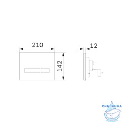 Кнопка смыва Am.Pm Touch Pro I0450A38 черный глянец