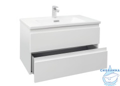 Тумба подвесная 80 см Jacob Delafon Madeleine EB2053-J5 (2 ящика ) с раковиной Jacob Delafon Vox 80 белый глянец