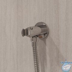 Выход для шланга с держателем для лейки, глянцевый хром, Dale, Milardo, DALSB00M62