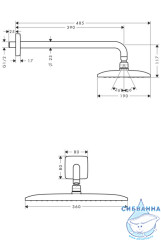 Верхний душ Hansgrohe Raindance E 27376000