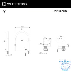 Смеситель для умывальника с выносным управлением WHITECROSS Y Y1218CPB (брашированная медь)