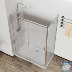 Душевое ограждение Vincea City 110x90 профиль хром, стекло прозрачное VSR-5CT9011CL