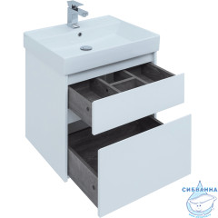 Тумба Aquanet Nova Lite 60 2 ящ. с раковиной Латина 60 белый глянец