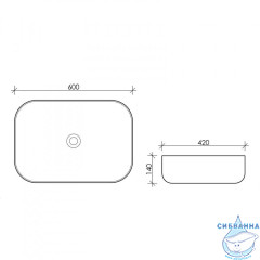  Раковина на столешницу 60 см Ceramicanova Element CN5004
