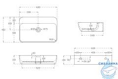 Раковина 60 см ABBER Stein AS2654