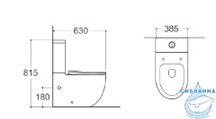 Унитаз напольный Aquatek Европа AQ2903-00 с бачком и сиденьем Soft Close (микролифт)