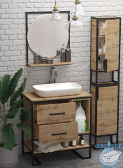 Зеркало 1Marka GRUNGE LOFT 60 дуб вотан