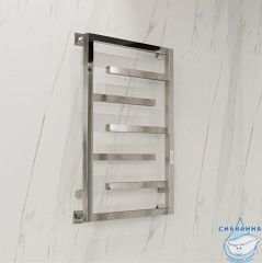 Полотенцесушитель электрический Indigo Delos П7 (с таймером) 50х80 хром (с возможностью скрытого подключения, подключение R/L)