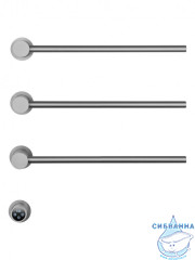 Полотенцесушитель электрический  Wonzon&Woghand Hamburg 47х57 WW-AL313-BR (с возможностью скрытого подключения, подключение универсальное) (никель)