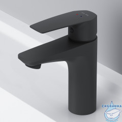 Смеситель для раковины AM.PM Gem F90A02122 (без донного клапана) (черный матовый)