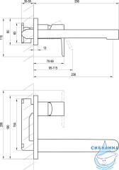 Смеситель для раковины встраиваемый Ravak Puri X070146 (хром)