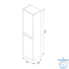 Пенал подвесной, 40 см, Edifice, белый, IDDIS, EDI40W0i97