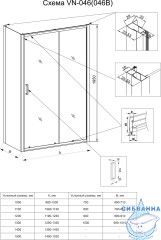Душевое ограждение Veconi Rovigo 100x110 профиль хром, стекло прозрачное RV046-100110-01-C5 (без поддона)