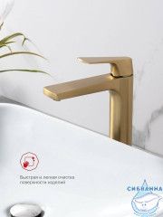 Смеситель для раковины Raglo R07.15.03 (сатин золотой)