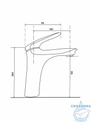 Смеситель для раковины Calypso CS1087-9 (графит)