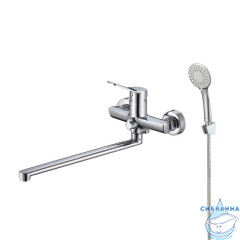 Смеситель для ванны с длинным изливом, глянцевый хром, Enjoy, Milardo, ENJSB00M10