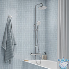 Душевая система с тропическим душем с термостатом, хром глянцевый, Kero, IDDIS, KERSB0Ti06