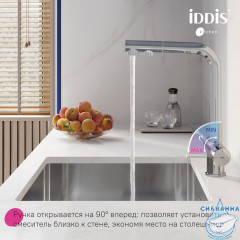 Смеситель для кухни с выдвижным изливом и каналом для фильтра, хром, Umbra, IDDIS, UMBSBPFi05