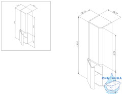 Шкаф пенал Am.Pm Sensation 40 табачный дуб