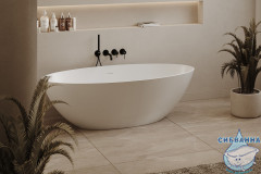 Ванна из искусственного камня ABBER Stein 160x75 AS9625-1.6