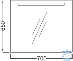 Зеркало Jacob Delafon Parallel 70 с подстветкой EB1412-NF