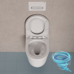 Унитаз подвесной безободковый Iddis Slide SLIRDSEi25 с сиденьем Soft Close (микролифт)