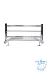 Полотенцесушитель водяной Санприз Аврора П6 70х40 с полкой (нижнее подключение 40 см) (хром)