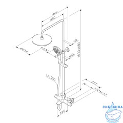 Душевая система Am.Pm Like 250 1 режим F0780564 (хром)