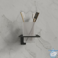 Подстаканник одинарный, матовое стекло, сплав металлов, Slide, IDDIS, SLIBSG1i45