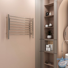 Полотенцесушитель электрический Terminus Горизонт П8 80х60 (с возможностью скрытого подключения, подключение справа) (хром)