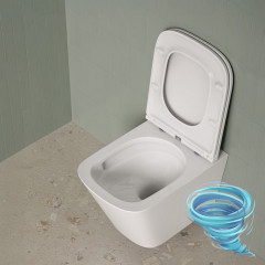 Унитаз подвесной безободковый со смывом торнадо Iddis Bild BIQRNSEi25 с сиденьем Soft Close (микролифт)