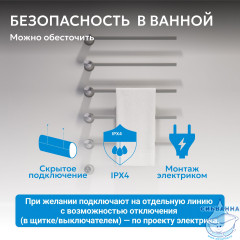 Полотенцесушитель электрический ABBER Charme AH4005BST сталь брашированная