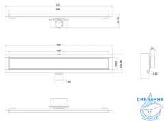 Дренажный трап для душа ALMAes Arianda 60 см с решеткой