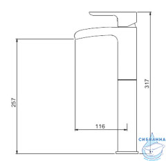 Смеситель для раковины Gappo G1048-31 (без донного клапана) (хром/белый)