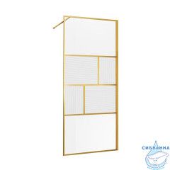 Душевое ограждение Vincea Walk-In HP Art 100 см VSW-1HC100CFBG (брашированное золото)