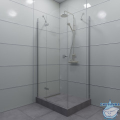 Душевое ограждение Тритон Брава 120x80 профиль хром, стекло прозрачное Щ0000054195 (без поддона)