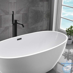 Смеситель для ванны напольный  Vincea Desire VTF-1DMB (черный матовый)