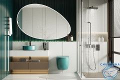 Унитаз подвесной безободковый Abber Bequem AC1101MBG сиденьем Soft Close (микролифт) (зеленый матовый)