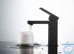 Смеситель для раковины Timo Briana 7161 (без донного клапана) (черный матовый)