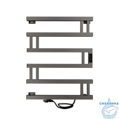 Полотенцесушитель электрический Indigo Muza (с таймером) 50х60 оружейная сталь (с возможностью скрытого подключения, подключение R)