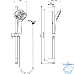 Душевой гарнитур Ideal Standard IdealRain EvoJET 3 режимa B1762AA (хром)