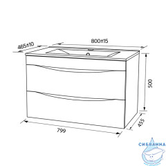Тумба с умывальником Iddis Cloud 80 см белый глянец CLO80W0i95