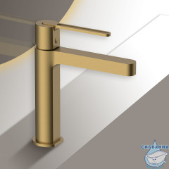 Смеситель для раковины Vincea Rondo VBF-1R1BG (брашированное золото)