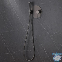 Встраиваемый смеситель с гигиеническим душем ABBER Emotion AF8826NG (никель)